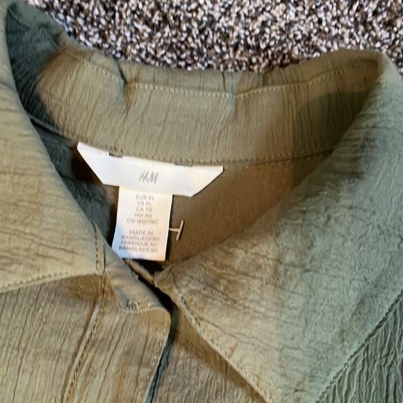 BOGO FREE H&M Shirt Dress Crinkle Cotton Dress - Picture 5 of 9